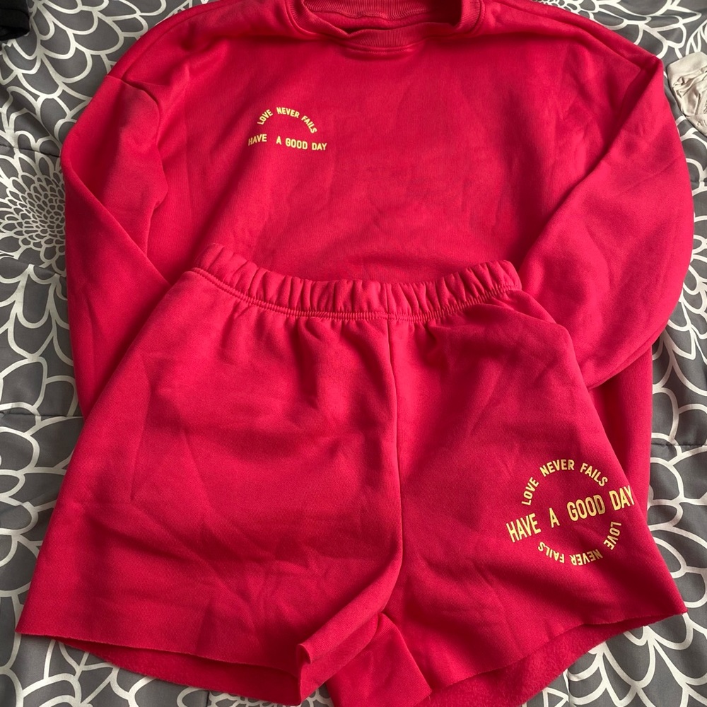Pink Sweatset Aesthetic, Comfy, Cute Never Worn